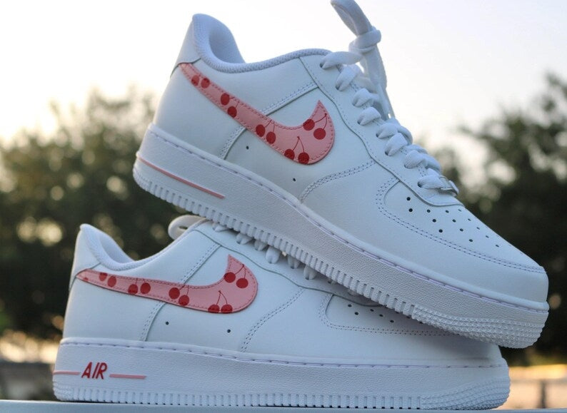 Custom Air Force 1 White with Cherry Pattern