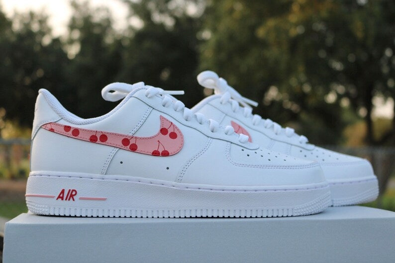 Custom Air Force 1 White with Cherry Pattern