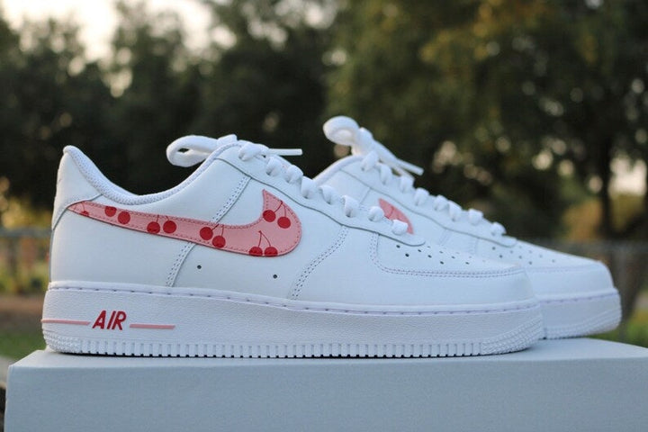 Custom Air Force 1 White with Cherry Pattern