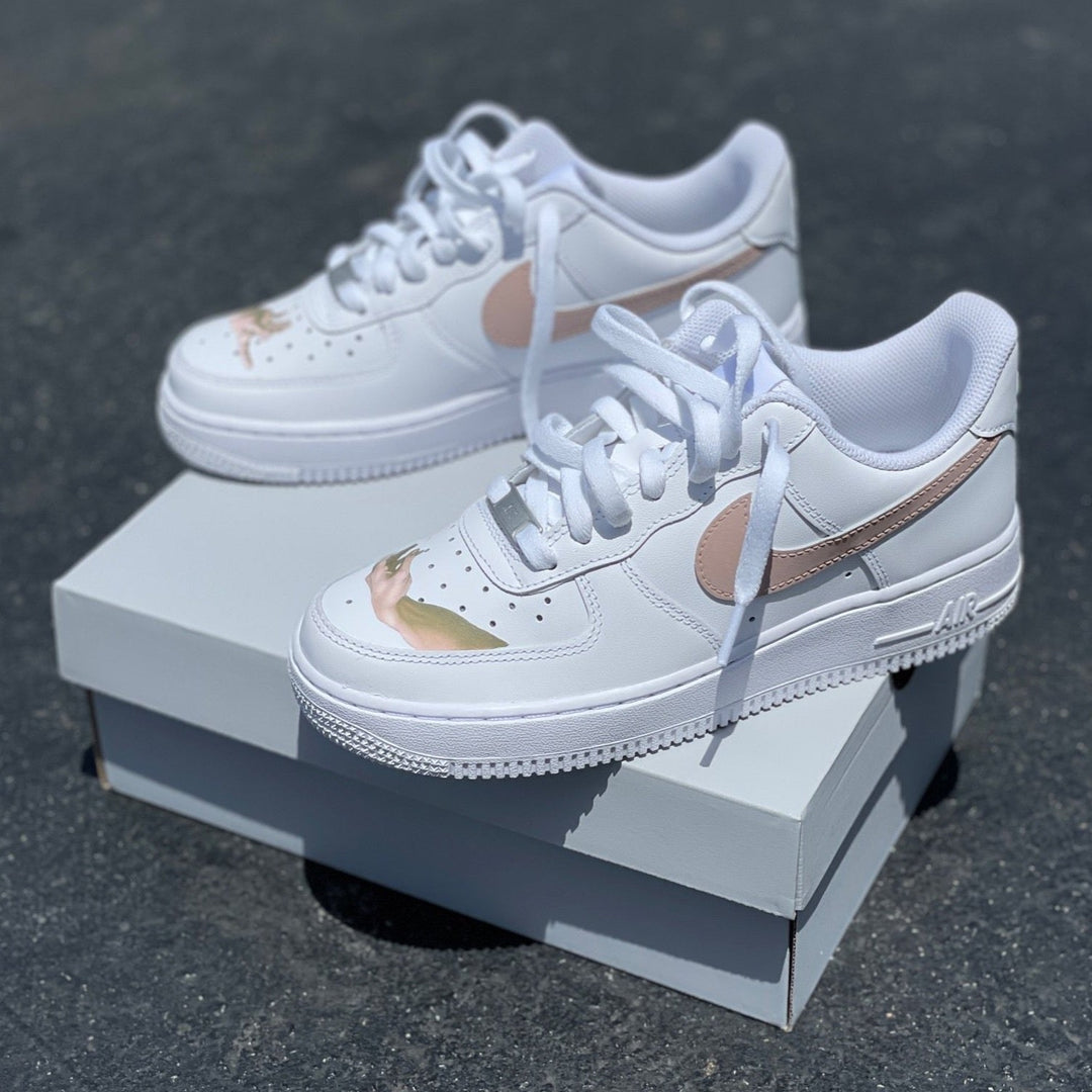 Custom Air Force 1 White With HAnd Painting