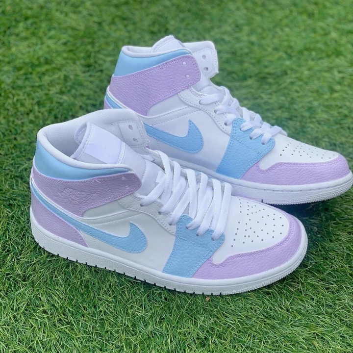Custom Air Jordan 1 Baby Blue Light Purple