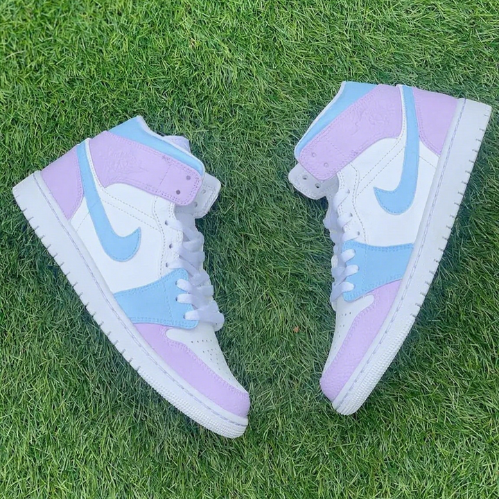 Custom Air Jordan 1 Baby Blue Light Purple