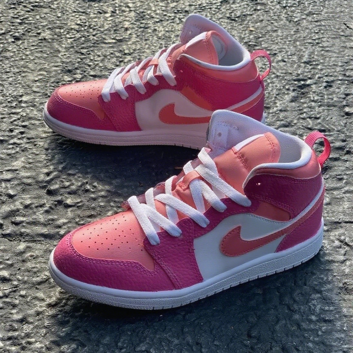 Custom Air Jordan 1 Baby Pink White Design