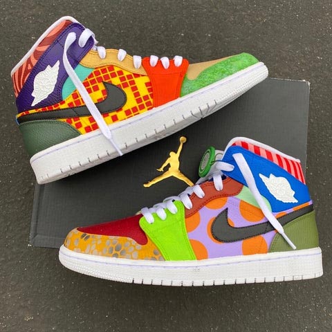 Custom Air Jordan 1 Multicolored With Various Patterns