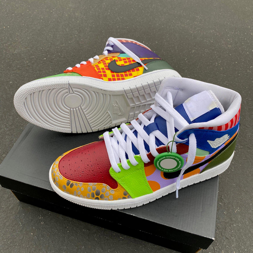 Custom Air Jordan 1 Multicolored With Various Patterns