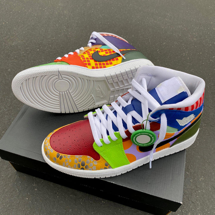 Custom Air Jordan 1 Multicolored With Various Patterns