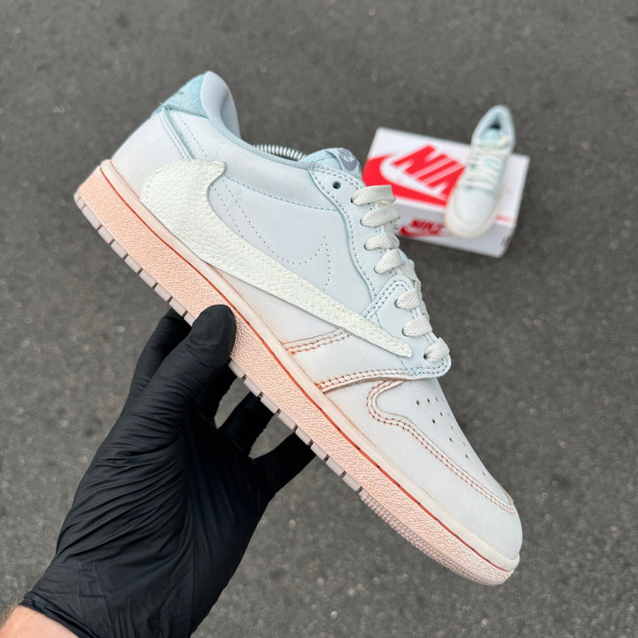 Custom Jordans Travis Scott White With Textured Swoosh