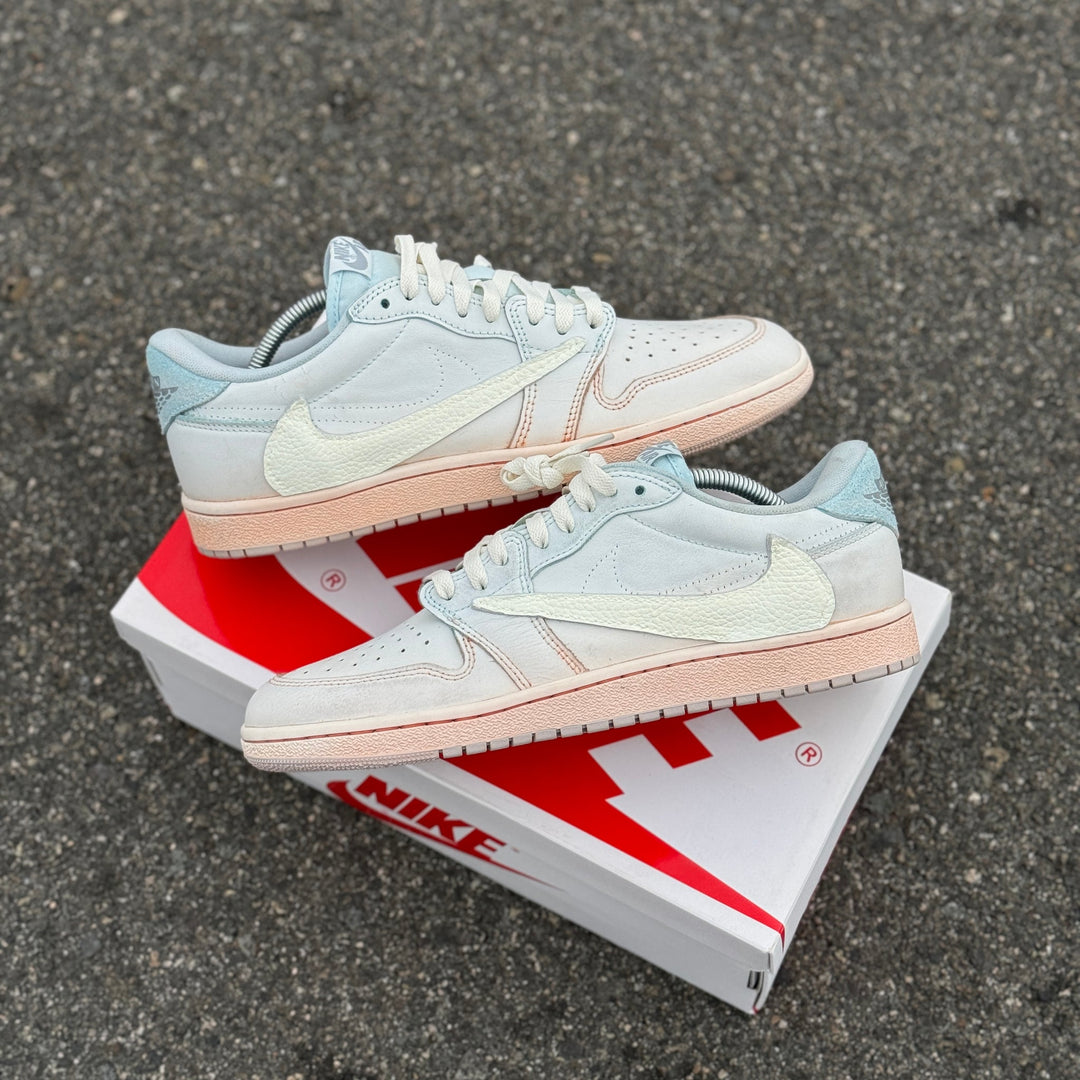 Custom Jordans Travis Scott White With Textured Swoosh