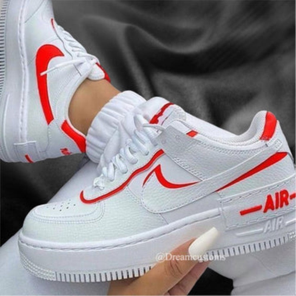 Red Custom Air Force 1 Shadow