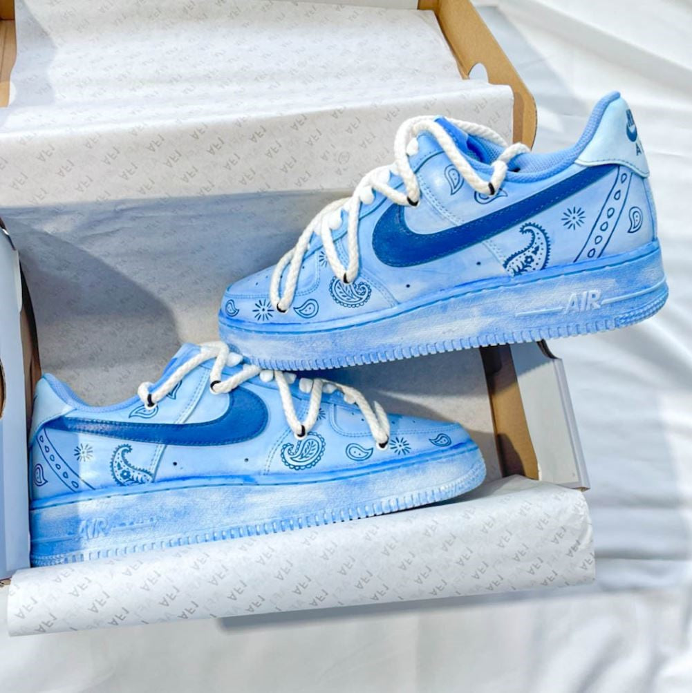 Blue Bandana Custom Air Force 1