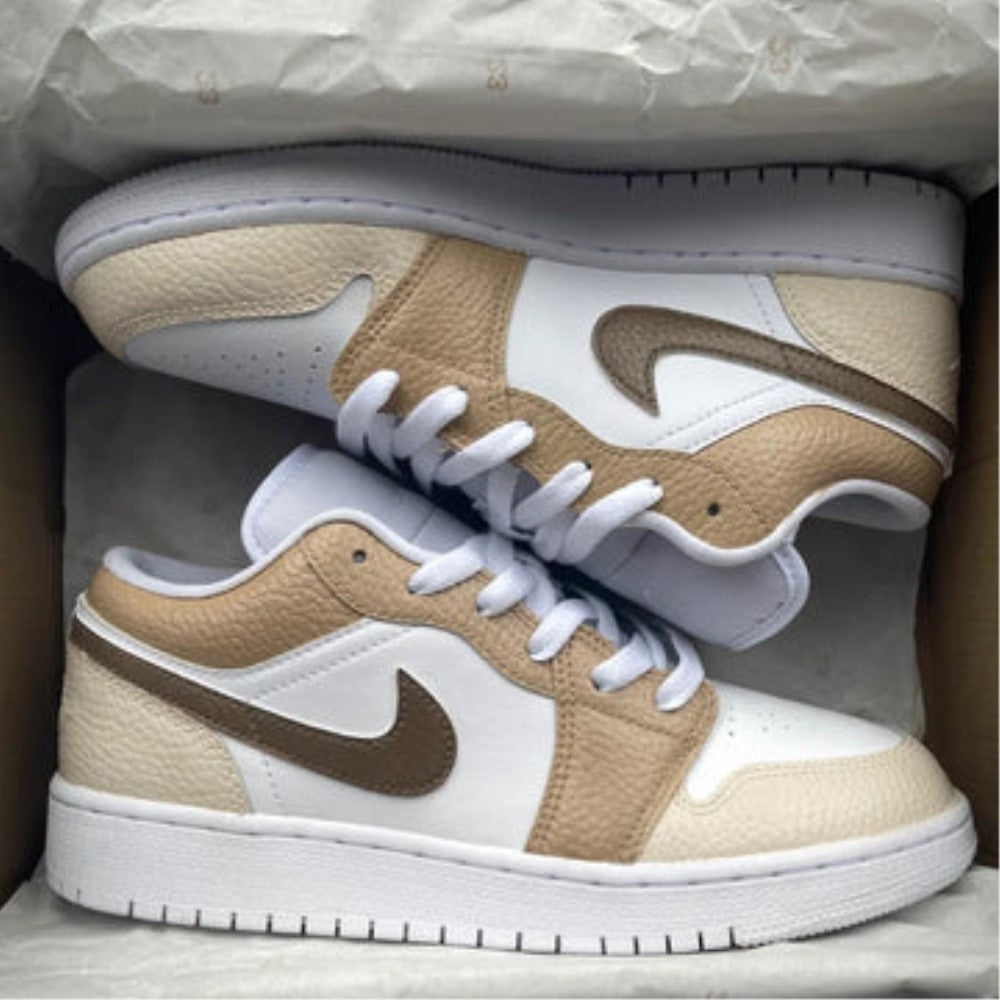 Beige Custom Air Jordan 1 Low