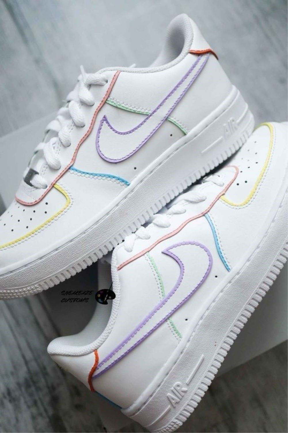 Rainbow Lines Custom Air Force 1