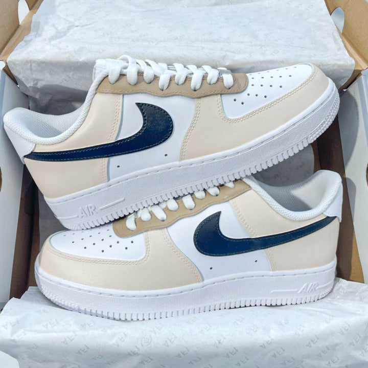 Beige Black Custom Air Force 1