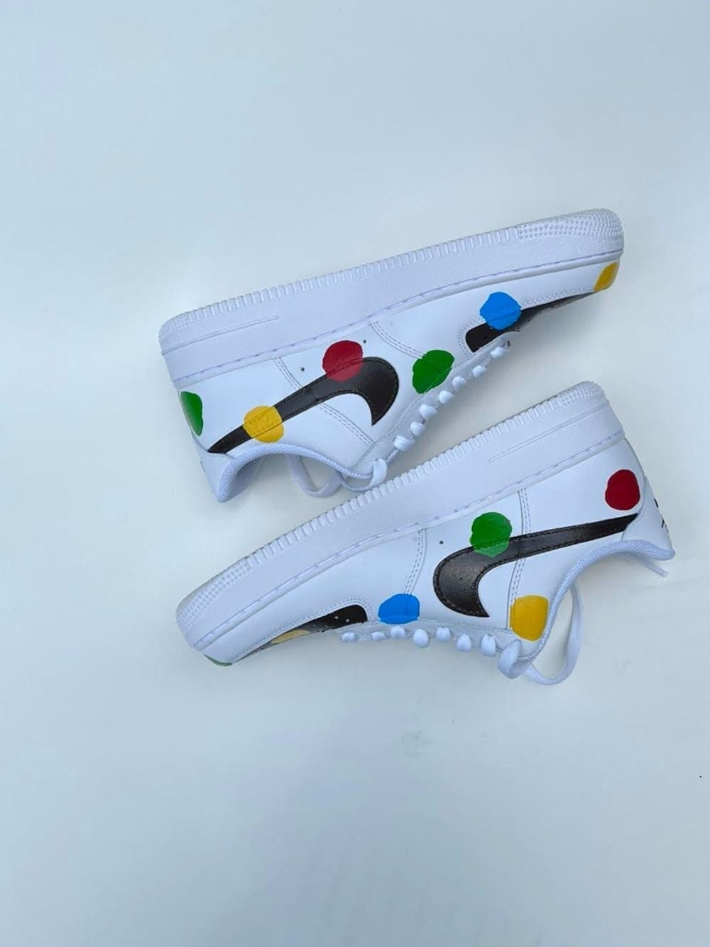 Color Black Swoosh Custom Air Force 1