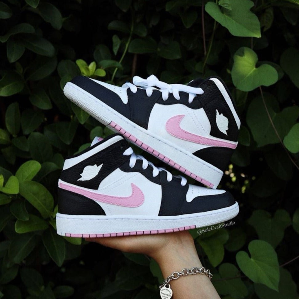 Pink Black Custom Air Jordan 1