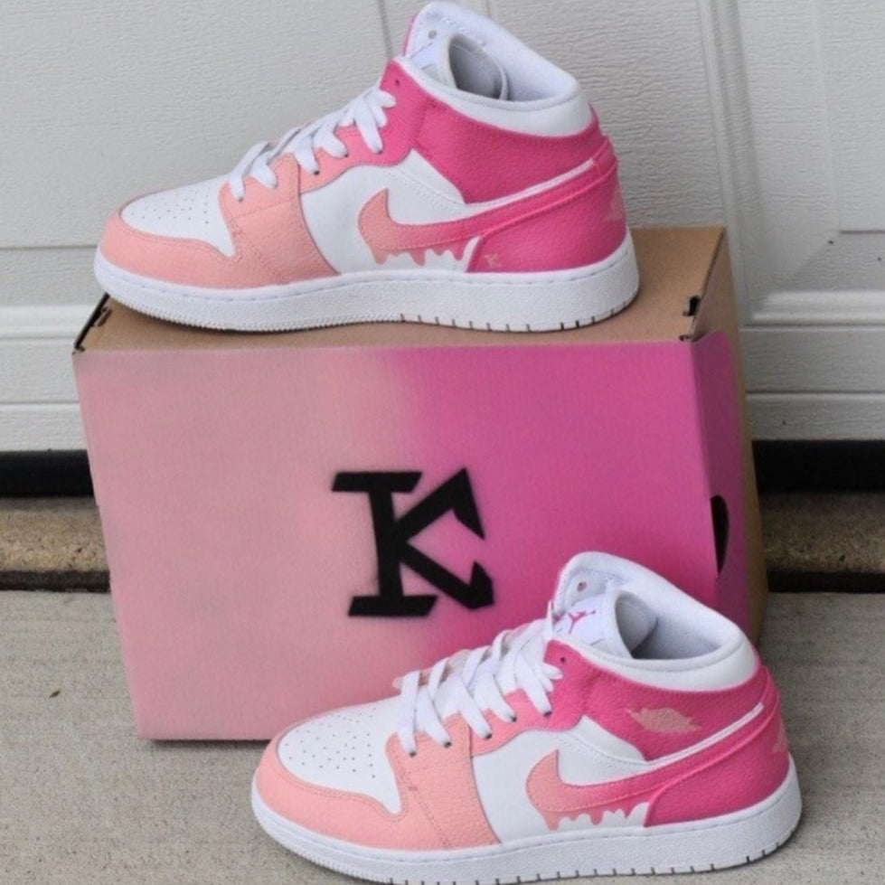 Pink Drip Custom Air Jordan 1