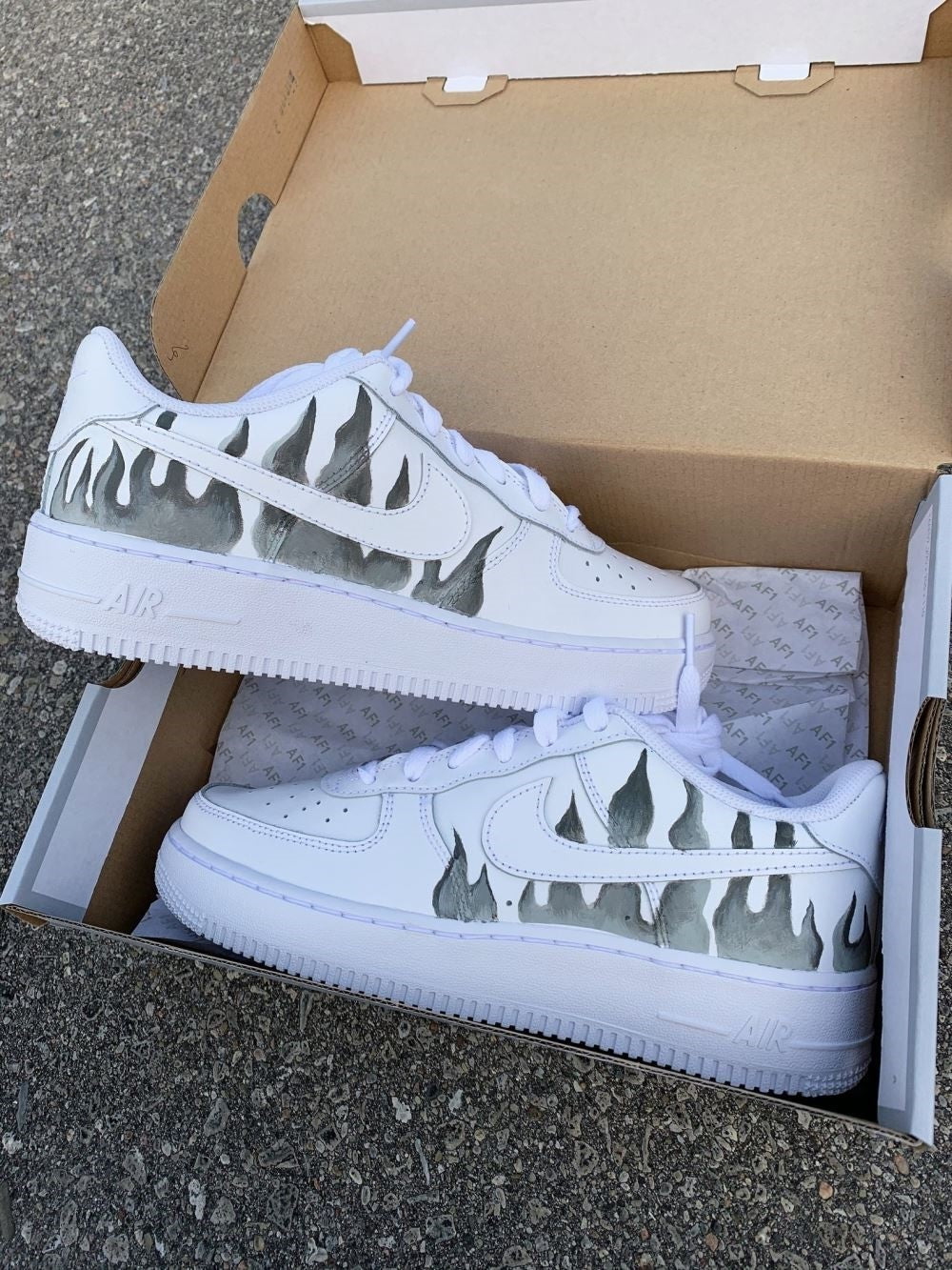 Gray Flame Custom Air Force 1