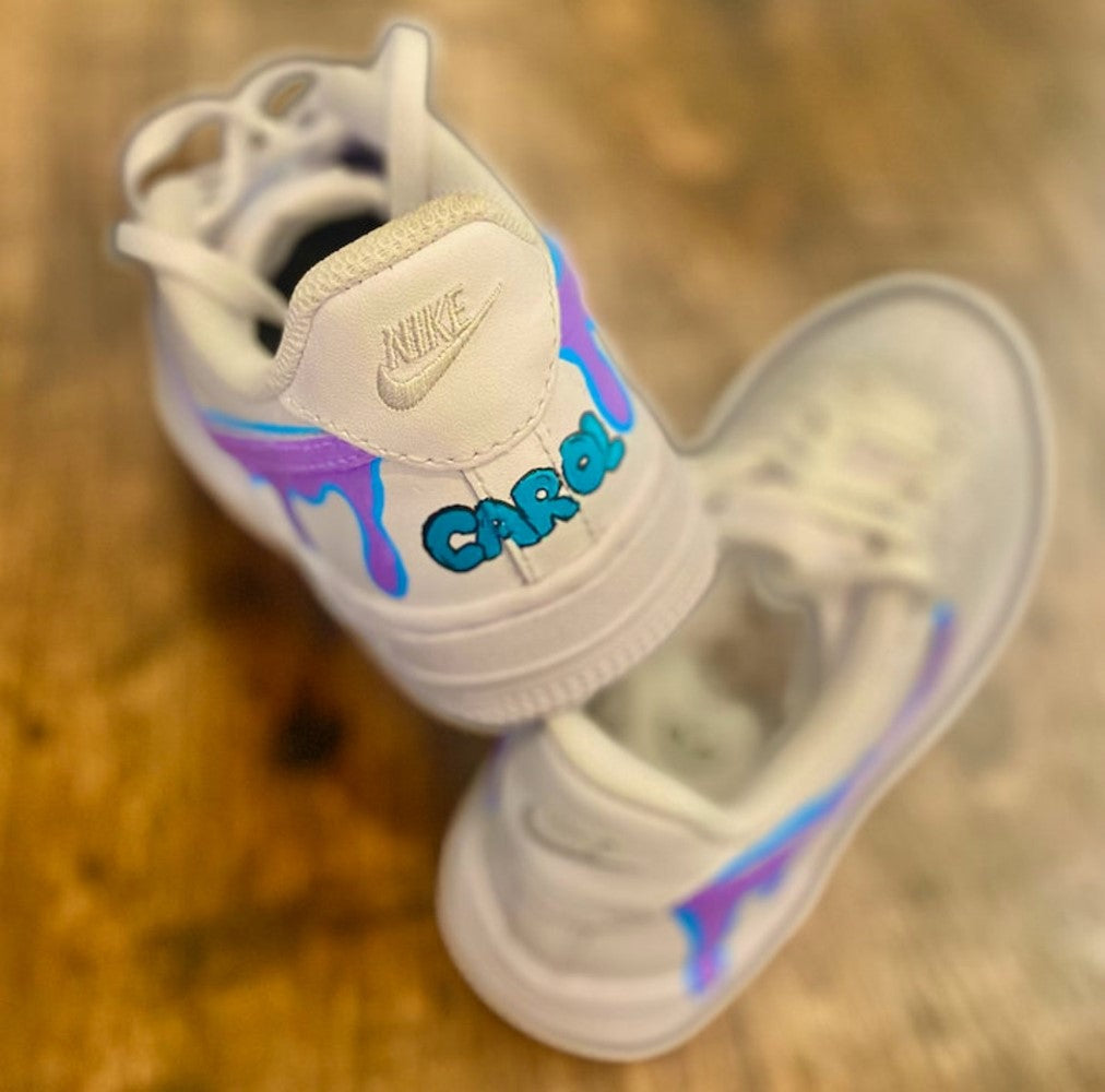 Purple Drip Custom Air Force 1
