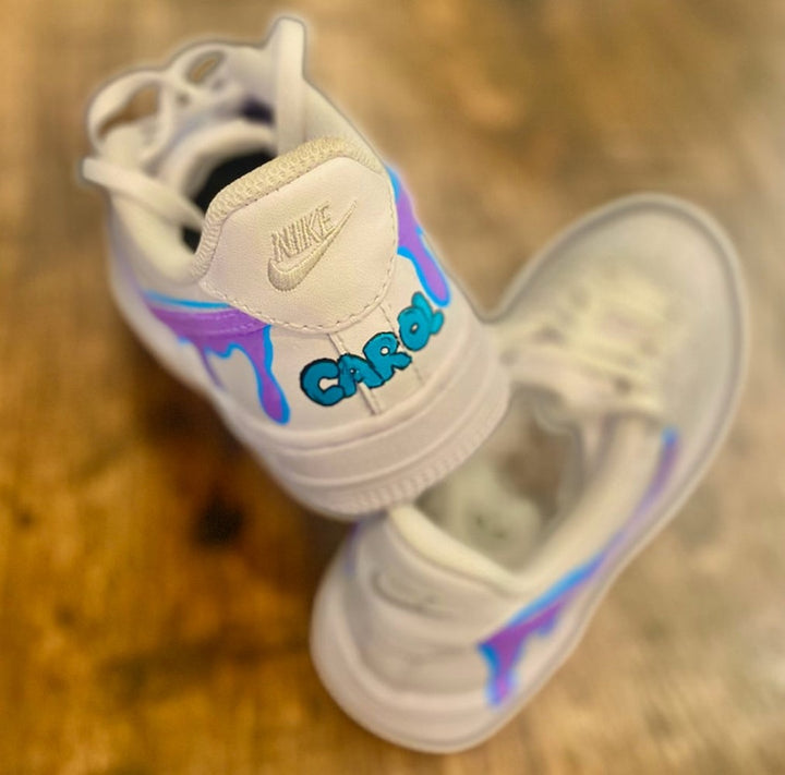 Purple Drip Custom Air Force 1