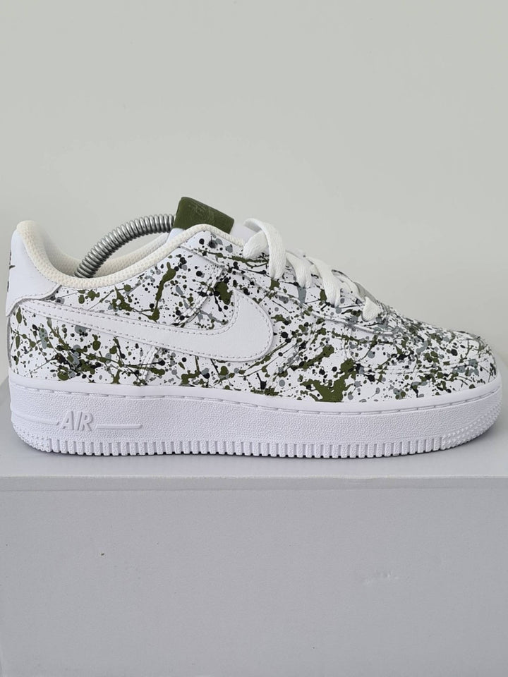 Black White Splash Custom Air Force 1