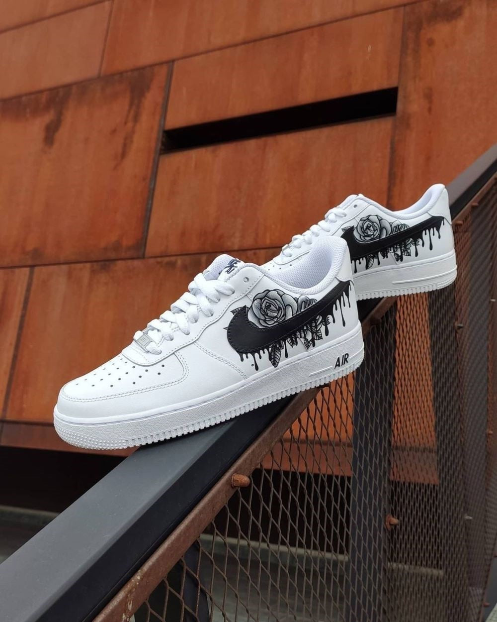 Black Rose Drip Custom Air Force 1