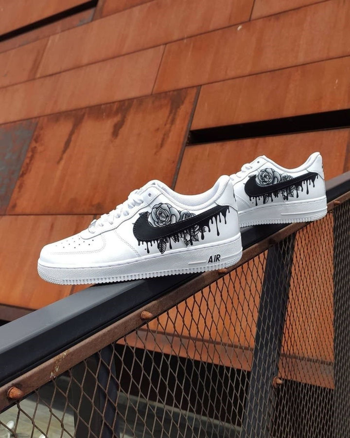 Black Rose Drip Custom Air Force 1