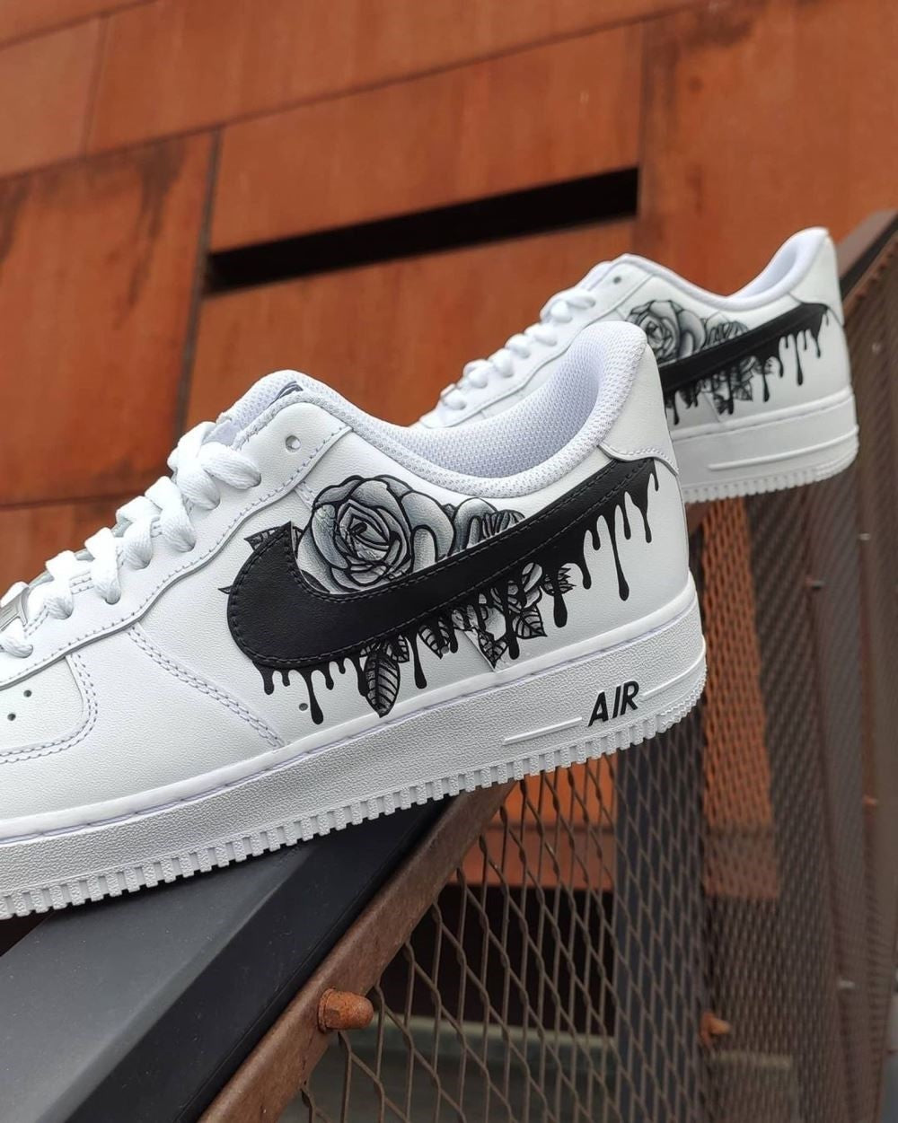 Black Rose Drip Custom Air Force 1