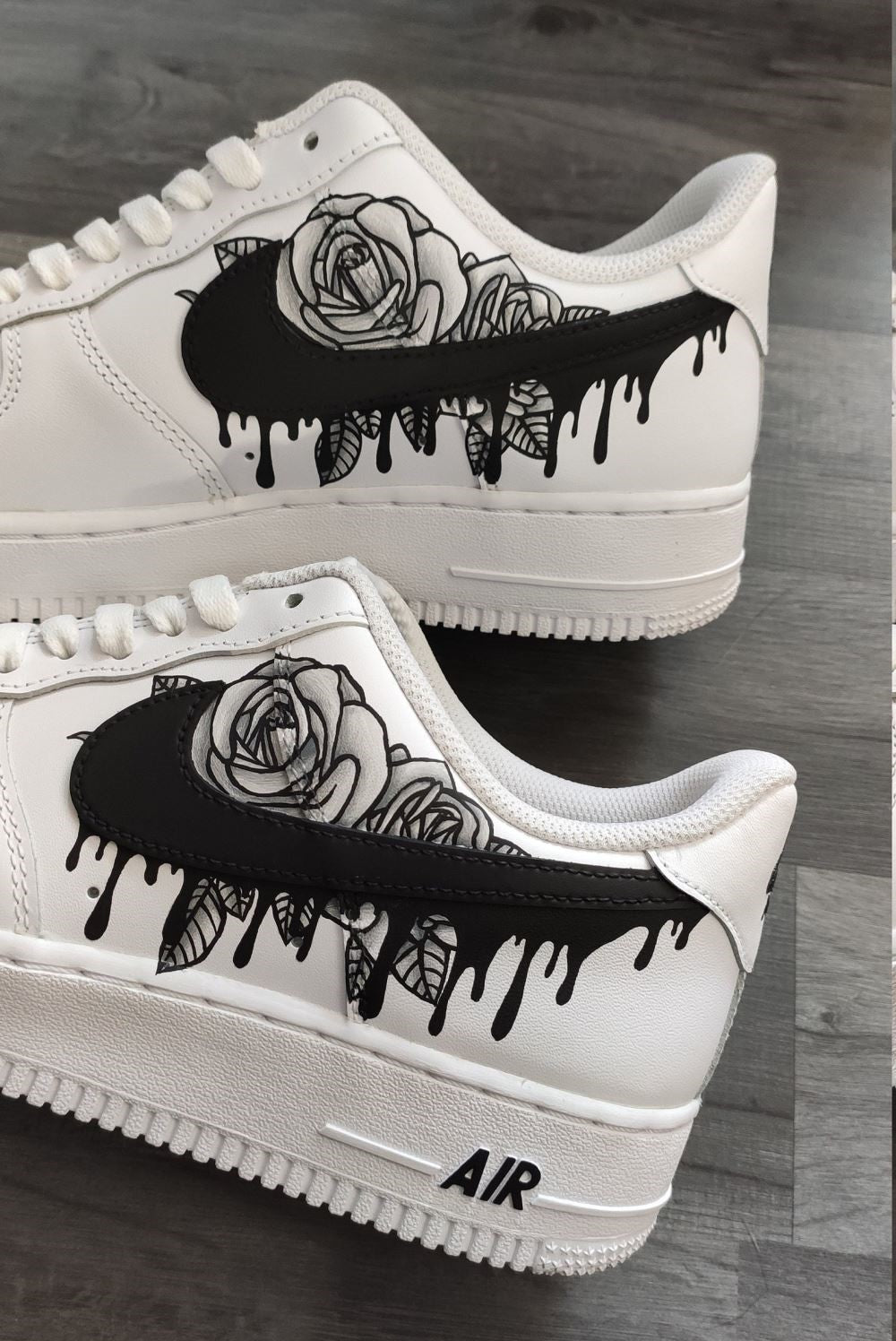 Black Rose Drip Custom Air Force 1