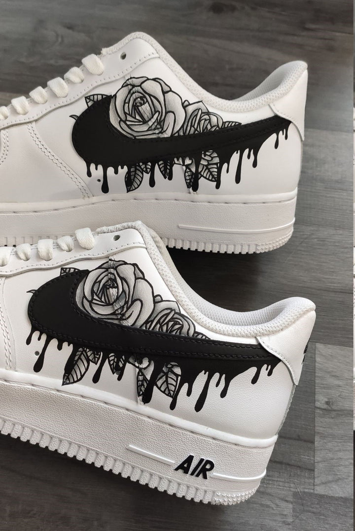 Black Rose Drip Custom Air Force 1