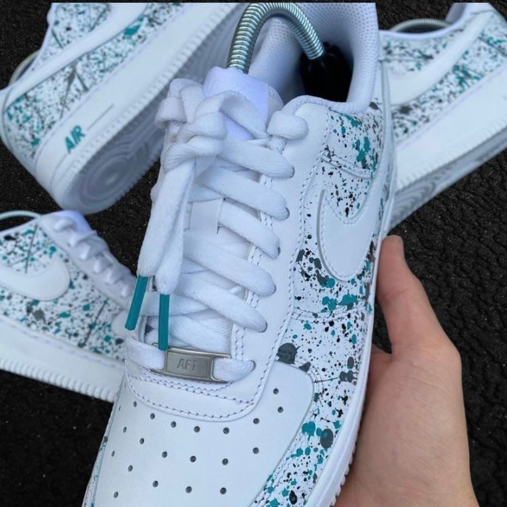 Green Splash Custom Air Force 1