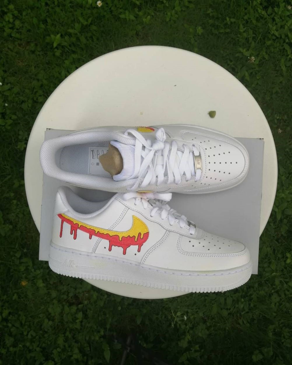 Yellow Pink Drip Custom Air Force 1