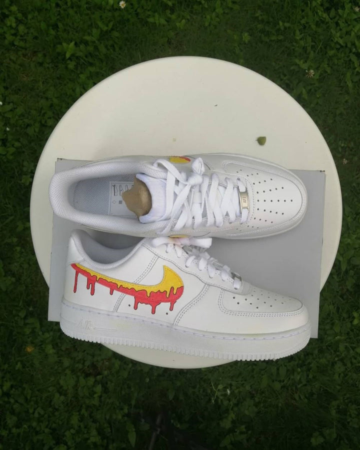 Yellow Pink Drip Custom Air Force 1