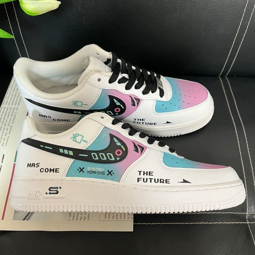 Cyberpunk Pink Blue Custom Air Force 1