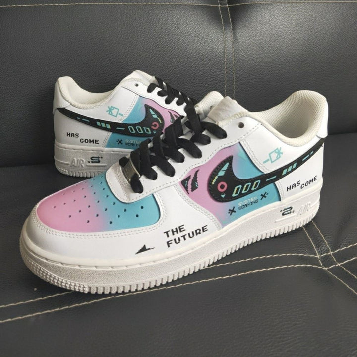 Cyberpunk Pink Blue Custom Air Force 1