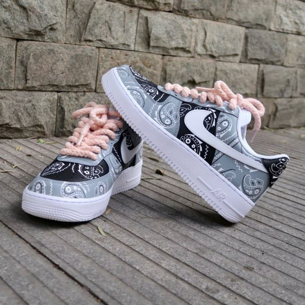 Grey Bandana Custom Air Force 1