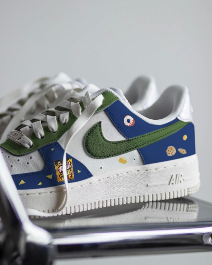 Blue Green Yellow Custom Air Force 1