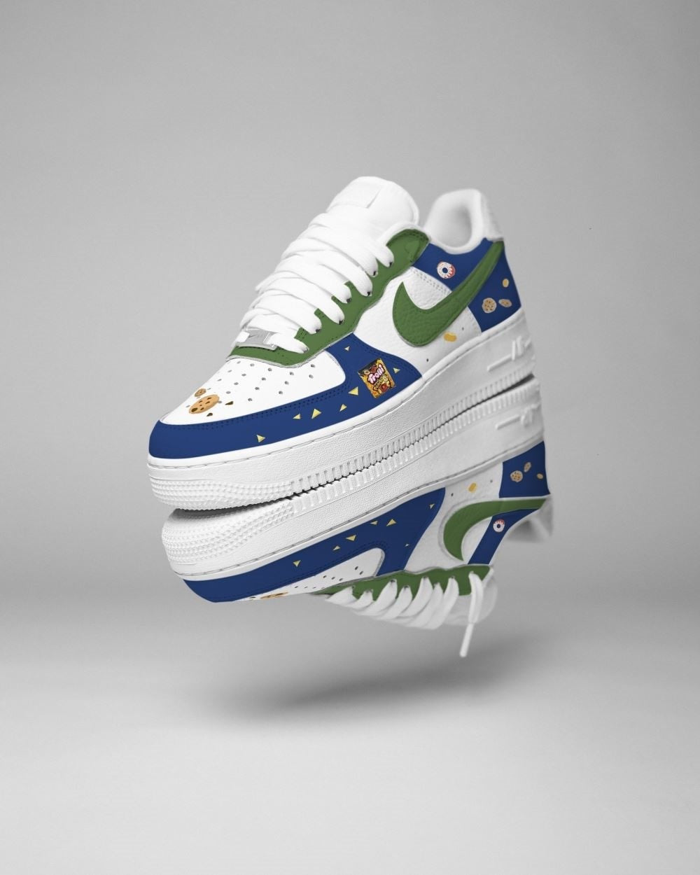Blue Green Yellow Custom Air Force 1