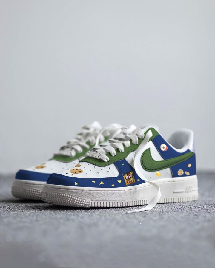 Blue Green Yellow Custom Air Force 1