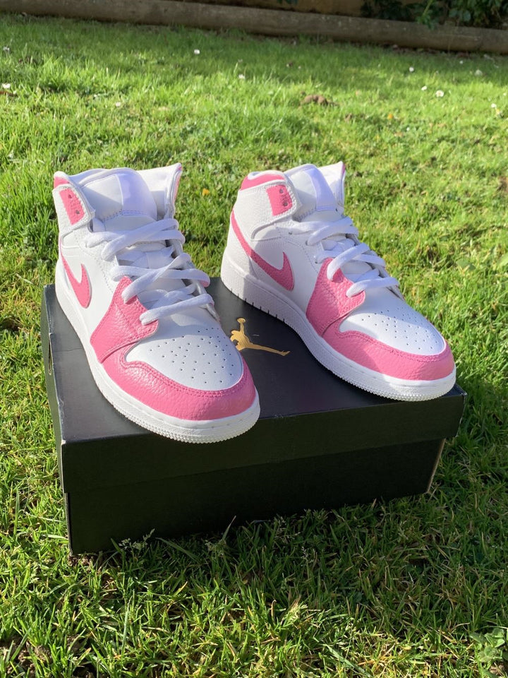 Rose Pink White Custom Air Jordan 1