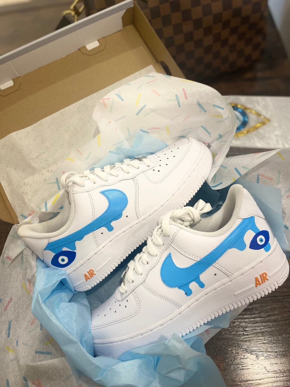 Blue Drip Custom Air Force 1