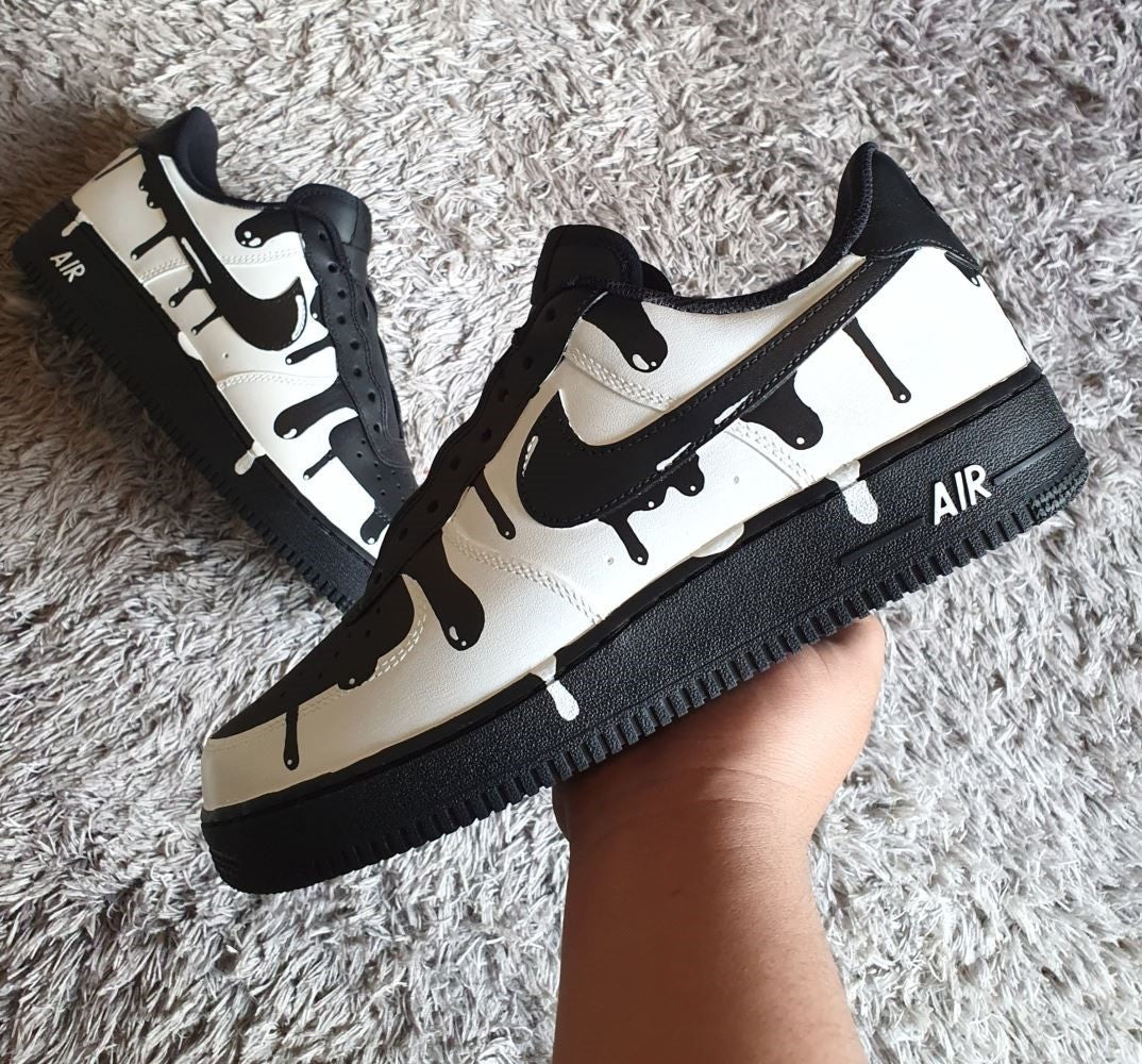 Black custom air force 1 hotsell