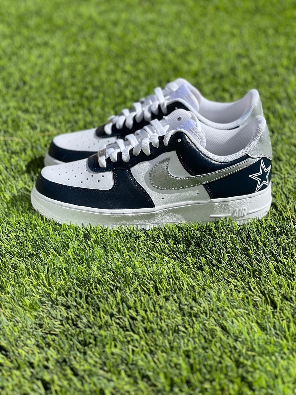 Black Gray Star Custom Air Force 1