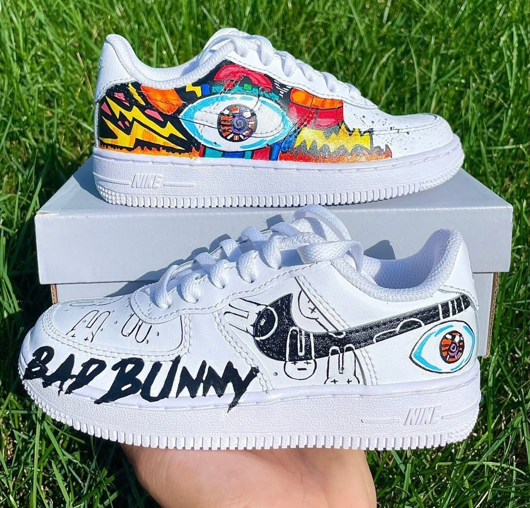 custom bad bunny air forces
