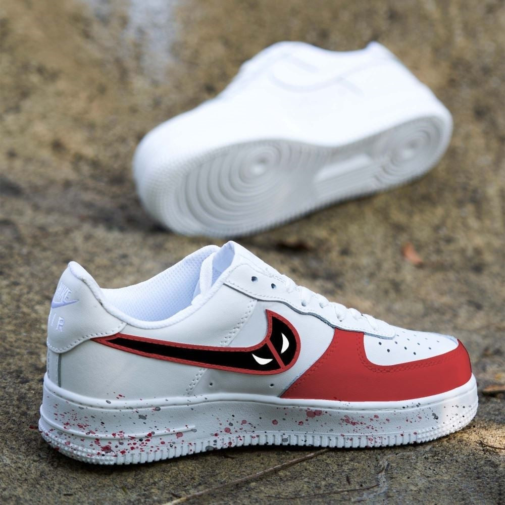 Black Red Splash Custom Air Force 1