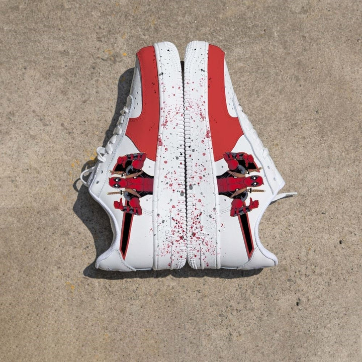 Black Red Splash Custom Air Force 1