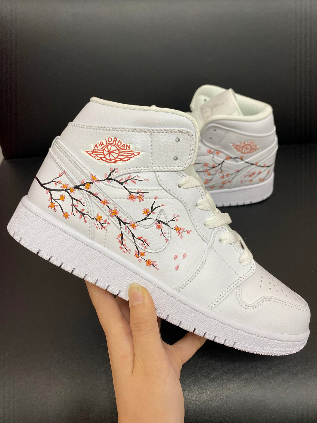 Pink Cherry Blossoms Custom Air Jordan 1