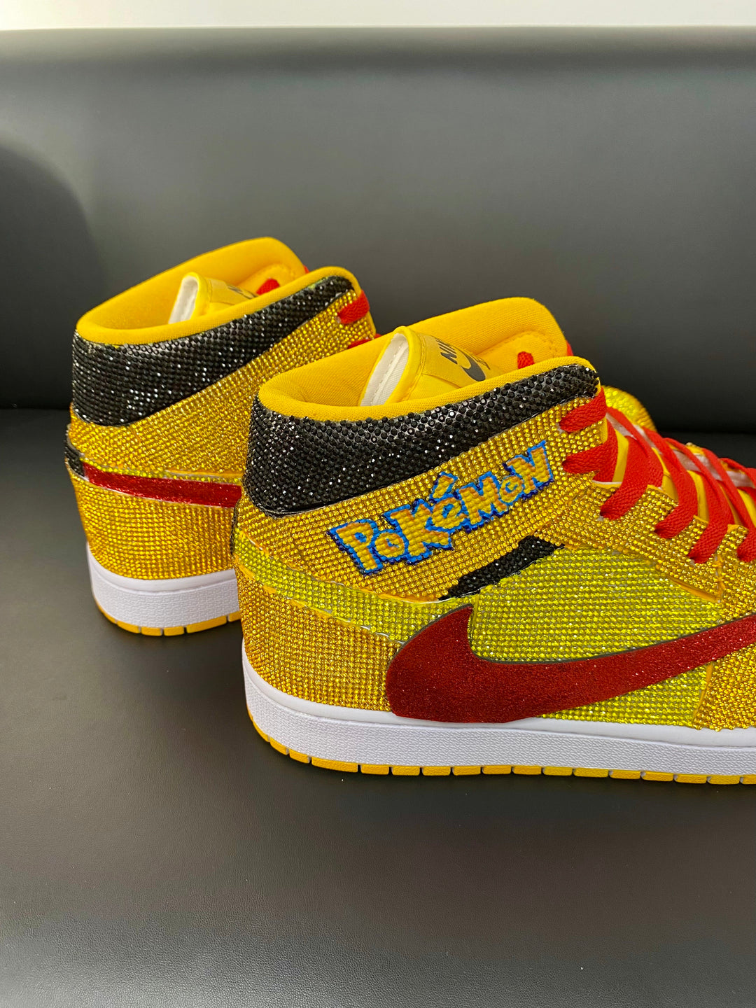 Full Sticker Diamond Pikachu Theme Custom Air Jordan 1