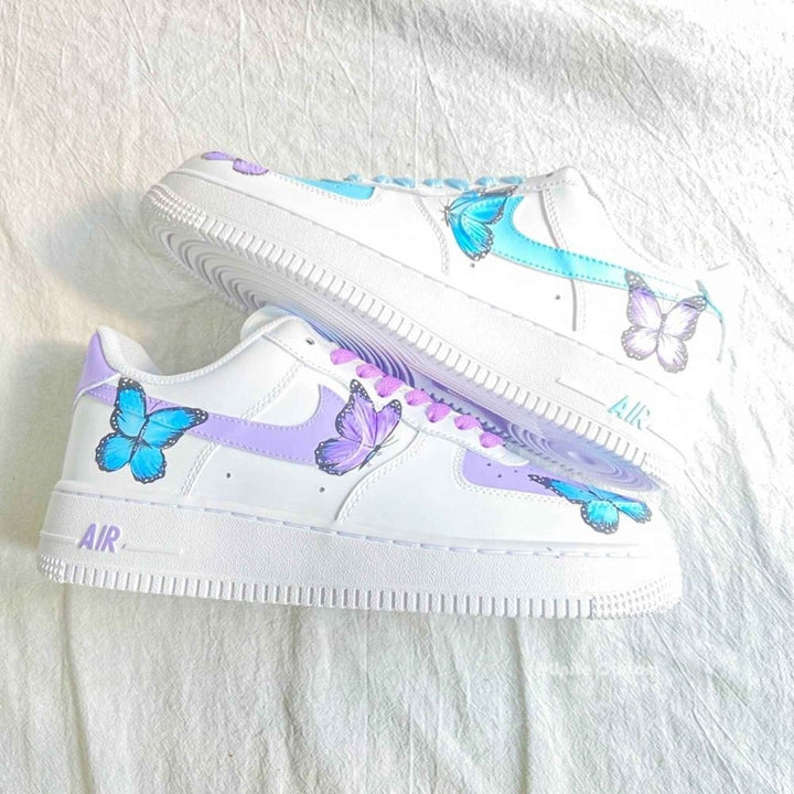 Purple Blue Butterfly Custom Air Force 1