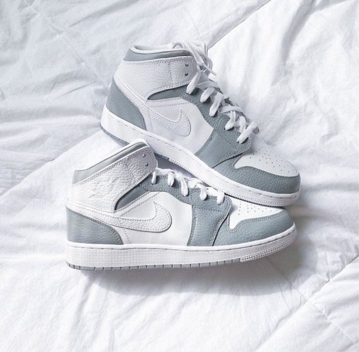 Gray White Custom Air Jordan 1