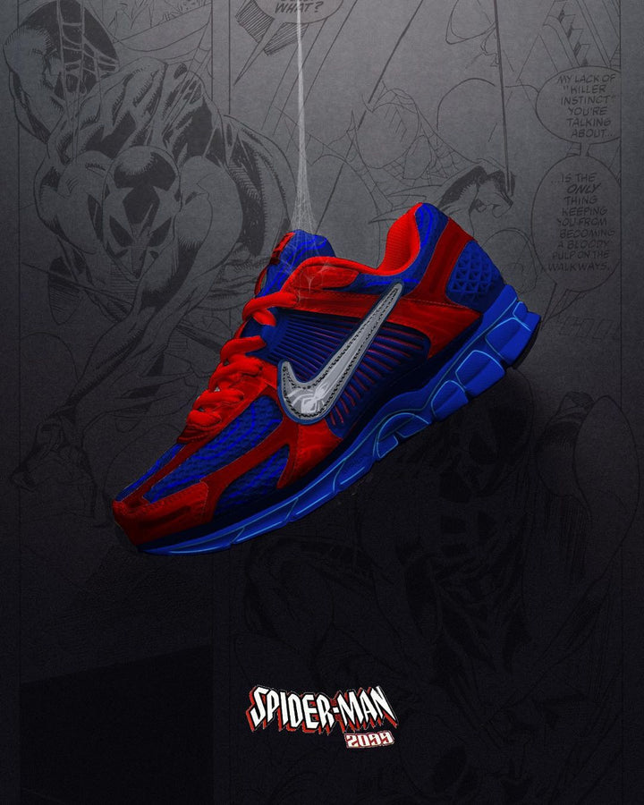 Spider Blue Red Black Custom Sneaker